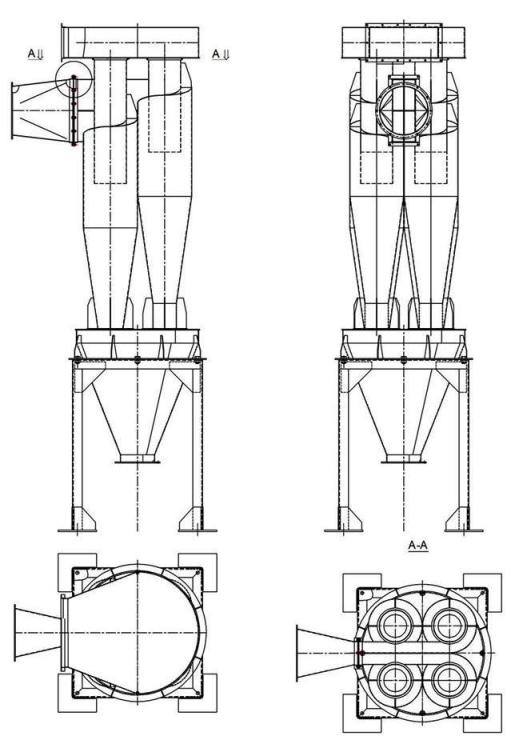 чертеж циклона У21-ББЦ в Уссурийске